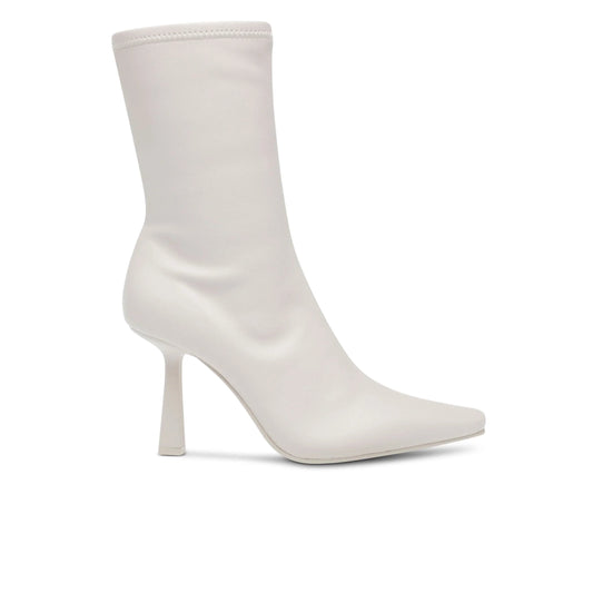 STEVE MADDEN Womens Shoes 39 / White STEVE MADDEN - Vakay Stretch Zipper Mid-Calf Boots