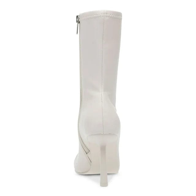 STEVE MADDEN Womens Shoes 39 / White STEVE MADDEN - Vakay Stretch Zipper Mid-Calf Boots