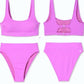 STONEY CLOVER Womens Swimwear XS / Purple STONEY CLOVER - Lane High Waisted Ribbed Swimwear