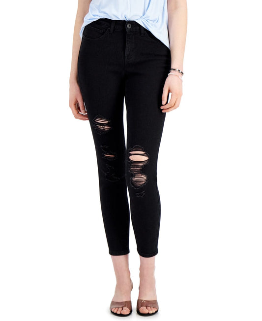 STYLE & CO. Womens Bottoms Petite M / Black STYLE & CO - Petite Mid-Rise Curvy Skinny Jeans