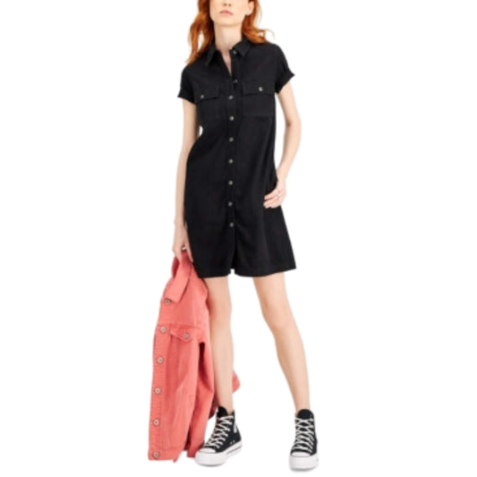 STYLE & CO Womens Dress Petite XL / Black STYLE & CO -  Denim Shirtdress