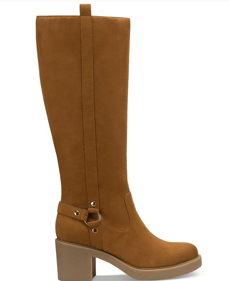 STYLE & CO. Womens Shoes 40.5 / Brown STYLE & CO. -  Brettaa Womens Faux Suede Round Toe Knee-High Boots