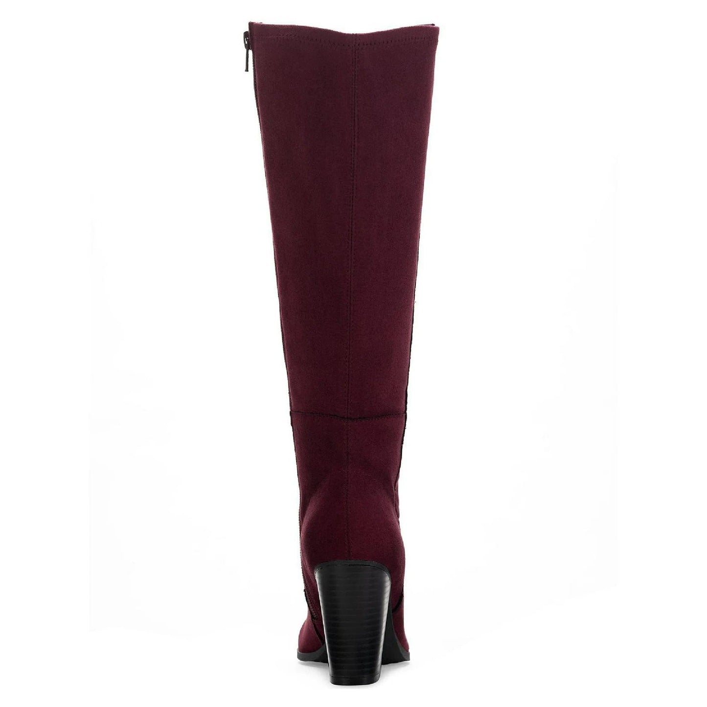 STYLE & CO. Womens Shoes 41 / Burgundy STYLE & CO. - Faux Suede Block Heel Knee-High Boots