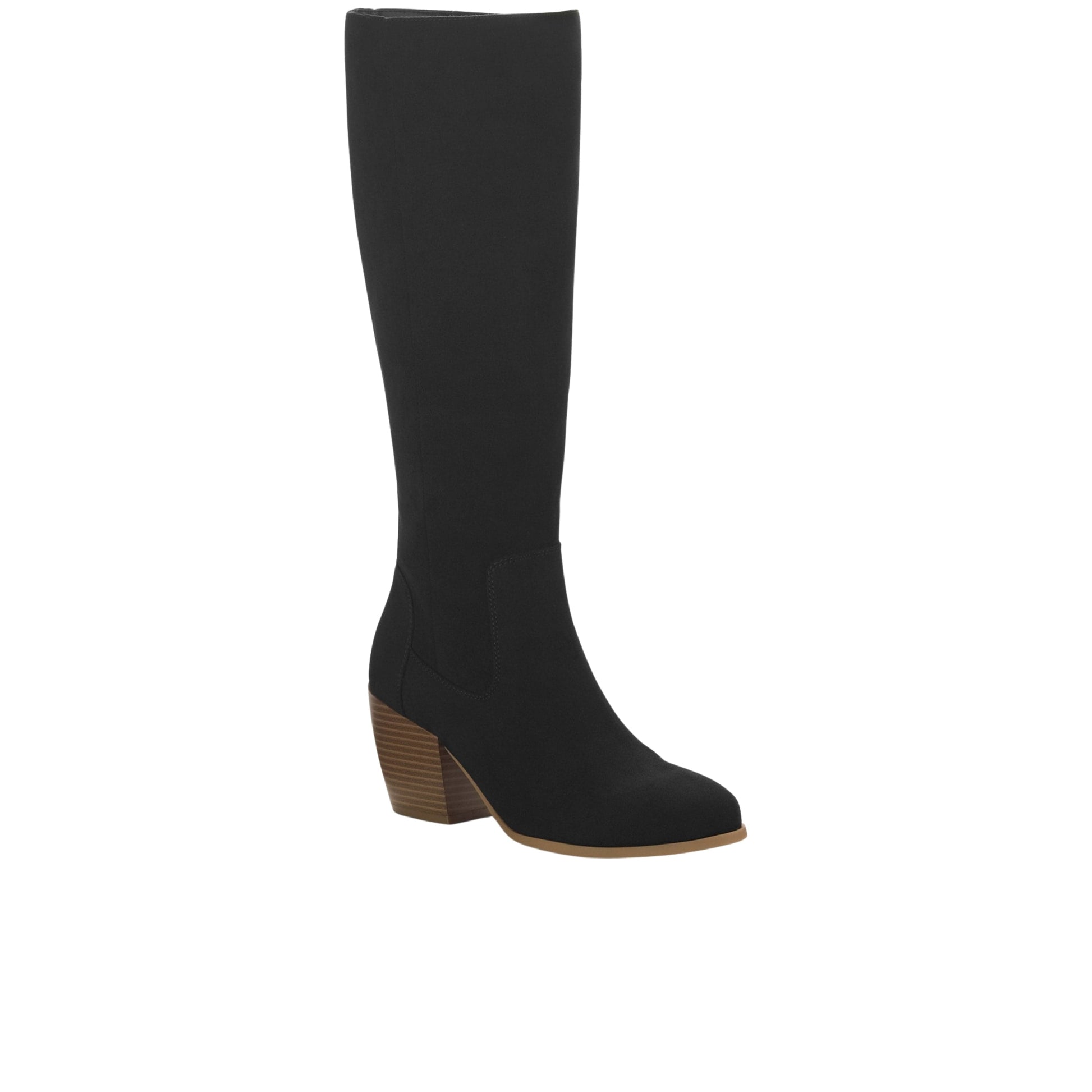 STYLE & CO. Womens Shoes 42 / Black STYLE & CO. - Warrda Faux Suede Zip Up Mid-Calf Boots