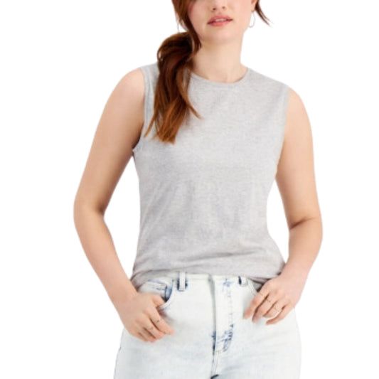 STYLE & CO. Womens Tops L / Light Grey STYLE & CO. -  Cotton Muscle Tank Top