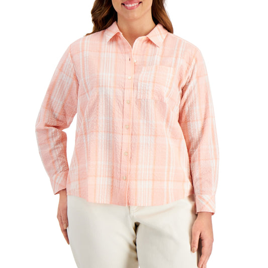 STYLE & CO. Womens Tops XXXXL / Multi-Color STYLE & CO. -  Plaid Boyfriend Shirt
