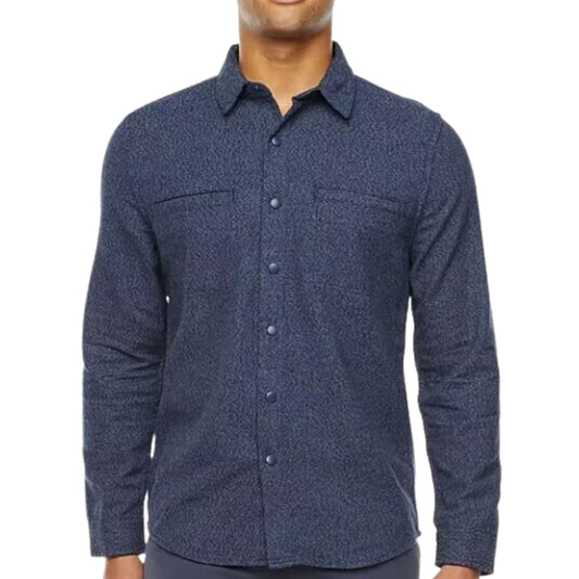 STYLUS Mens Tops XXL / Navy STYLUS - Regular Fit Long Sleeve Button-Down Shirt