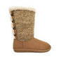 SUGAR Womens Shoes 40 / Brown SUGAR - Micro suede Faux Fur Shearling Boots