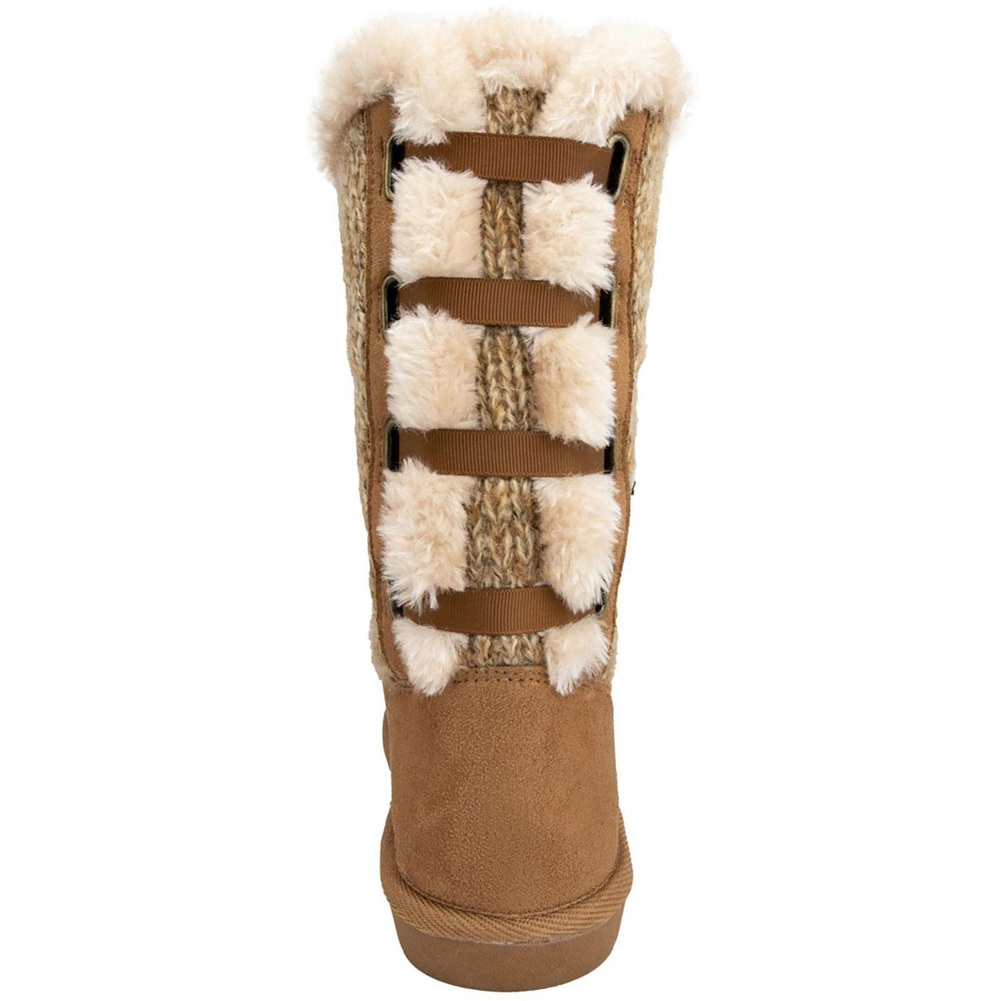 SUGAR Womens Shoes 40 / Brown SUGAR - Micro suede Faux Fur Shearling Boots