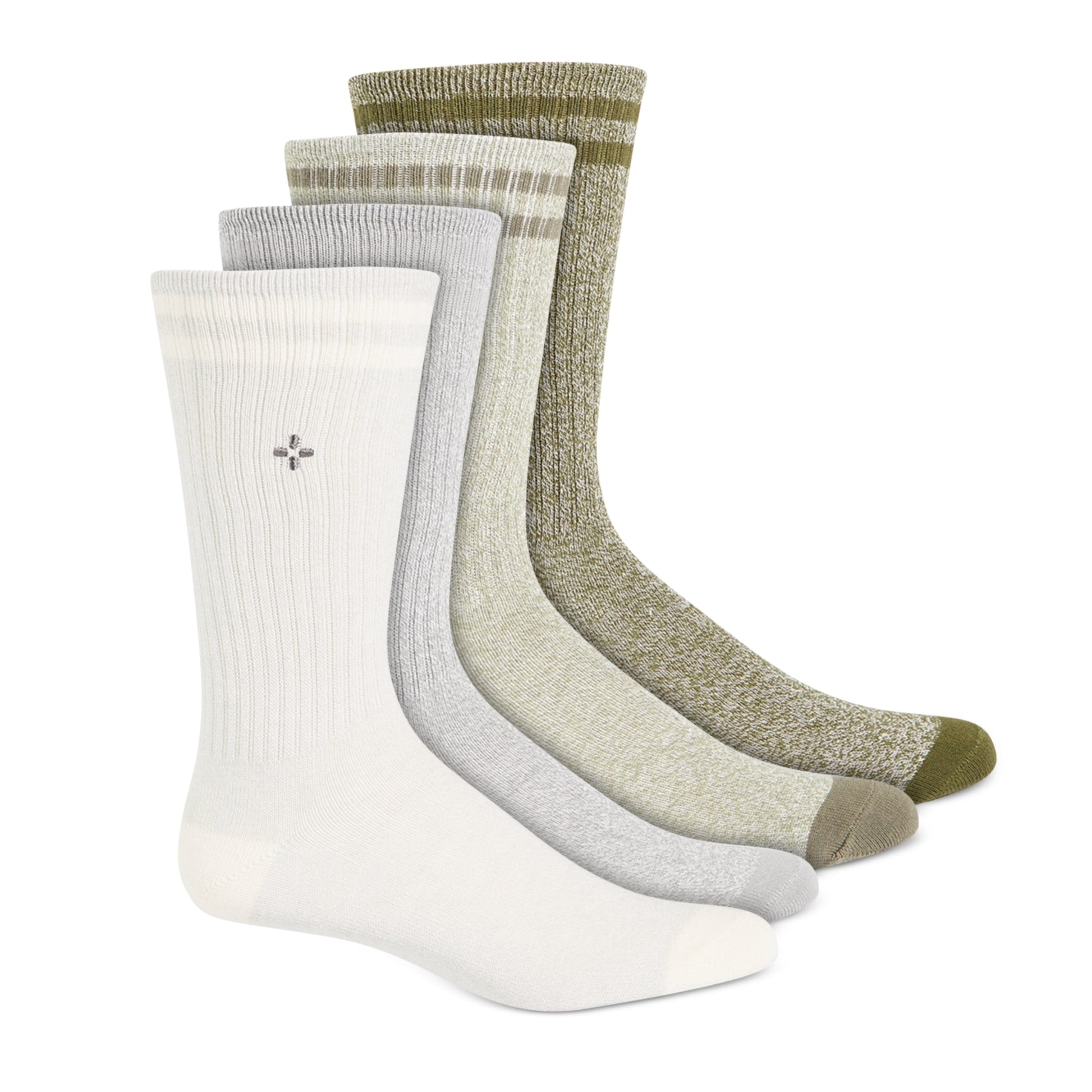 SUN+STONE Socks L / Multi-Color SUN+STONE -  4PK Heathered Crew Socks