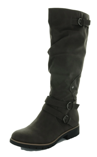 SUN+STONE Womens Shoes 41 / Grey SUN+STONE -   Brinley Women's Faux Leather Tall Knee-High Boots