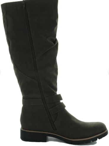 SUN+STONE Womens Shoes 41 / Grey SUN+STONE -   Brinley Women's Faux Leather Tall Knee-High Boots