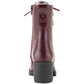 SUN+STONE Womens Shoes 39.5 / Burgundy SUN+STONE -  Faux Leather Lace-up Boot