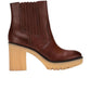 SUN+STONE Womens Shoes 39 / Brown SUN+STONE - Lennii Faux Leather Ankle Boots