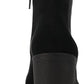 SUN+STONE Womens Shoes 39.5 / Black SUN+STONE - Morghan Faux Suede Round Toe Ankle Boots