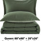 SUNSTYLE HOME Comforter/Quilt/Duvet Green SUNSTYLE HOME - Reversible Bedding Set for All Seasons