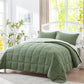 SUNSTYLE HOME Comforter/Quilt/Duvet Green SUNSTYLE HOME - Reversible Bedding Set for All Seasons