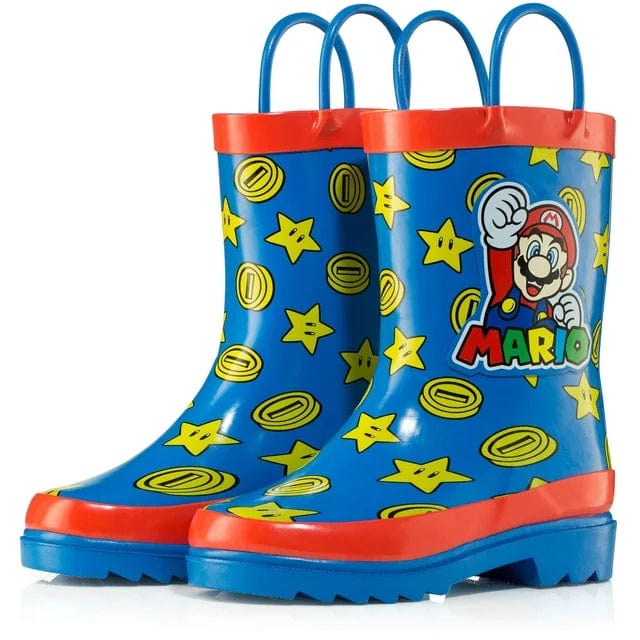 SUPER MARIO Kids Shoes 25 / Multi-Color SUPER MARIO - Kids - Nintendo Super Mario Blue Rubber Rain Boots