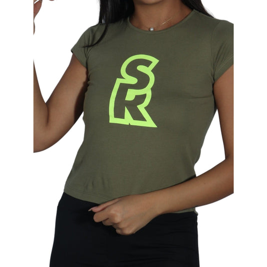 SUPERREBEL Girls Tops XS / Green SUPERREBEL - Kids - SK Printed Front T-shirt