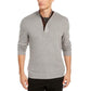 TASSO ELBA Mens Tops S / Grey TASSO ELBA -  Long Sleeve Mock Quarter-Zip Soft Cotton Pullover Sweater