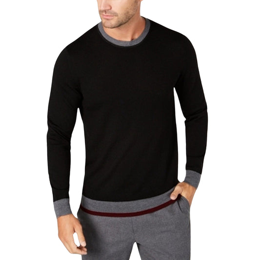 TASSO ELBA Mens Tops M / Black TASSO ELBA -  Pullover Wool Crewneck Sweater