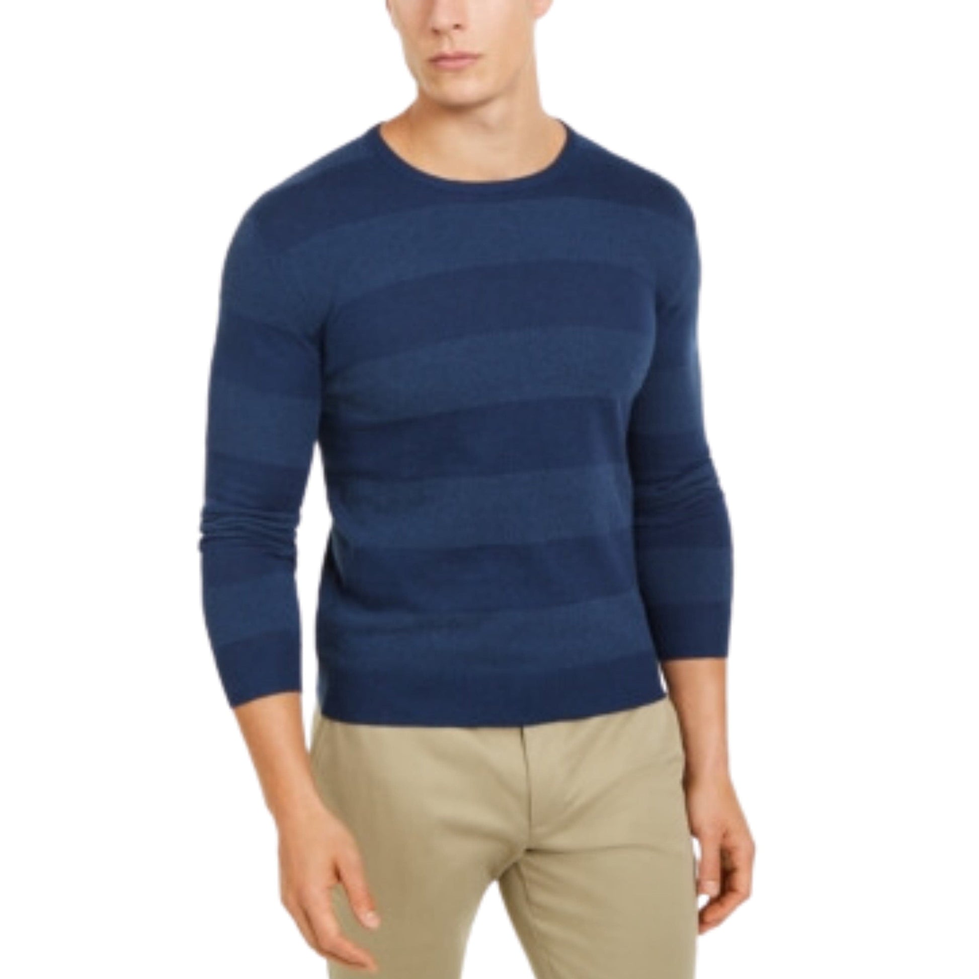 TASSO ELBA Mens Tops L / Navy TASSO ELBA - Striped Cozy Sweater