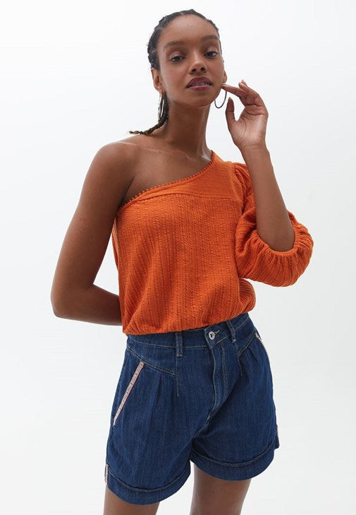 OXXO - Orange One Shoulder Blouse