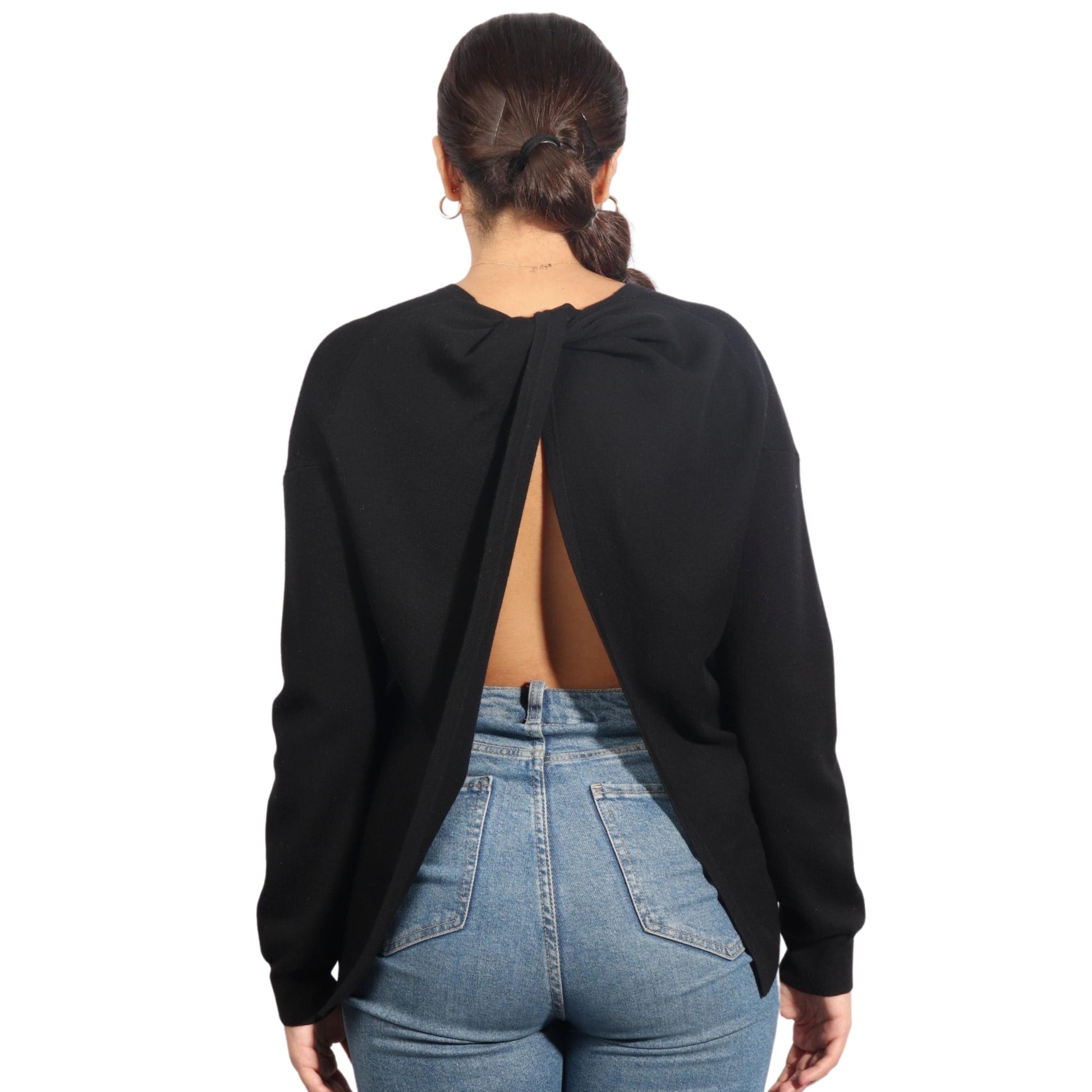 THEORY Womens Tops S / Black THEORY - Theory Open Back Sweater