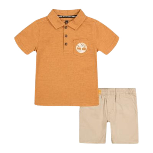 TIMBERLAND Boys Set 4 Years / Multi-Color TIMBERLAND - KIDS - Signature Polo Shirt and Twill Shorts, 2 Piece Set