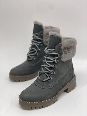 TIMBERLAND Women shoes 41 / Grey TIMBERLAND - Valley Gray Faux-Fur Boot