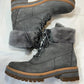 TIMBERLAND Women shoes 41 / Grey TIMBERLAND - Valley Gray Faux-Fur Boot