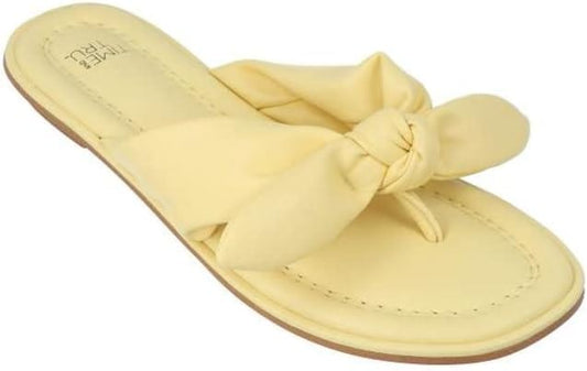 TIME AND TRU Womens Shoes 41 / Yellow TIME AND TRU  -  Bow Thong Slipper