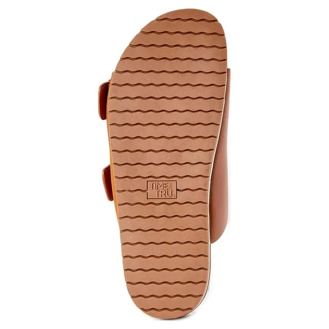 TIME AND TRU Womens Shoes 37 / Brown TIME AND TRU - Buckle Slip On Slides Slippers