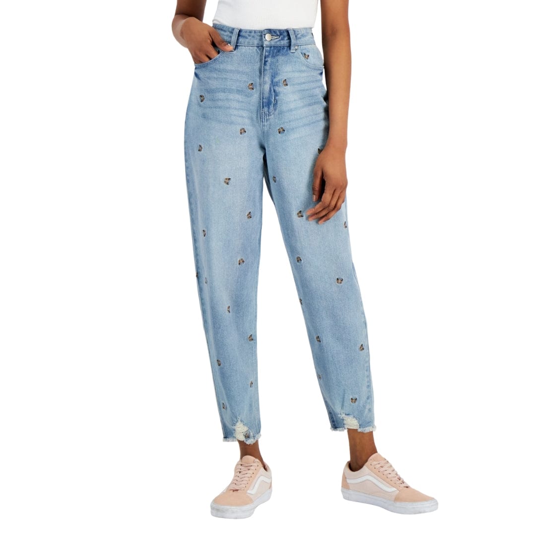 TINSELTOWN TINSELTOWN - 90's Embroidery Loose Mom Jeans