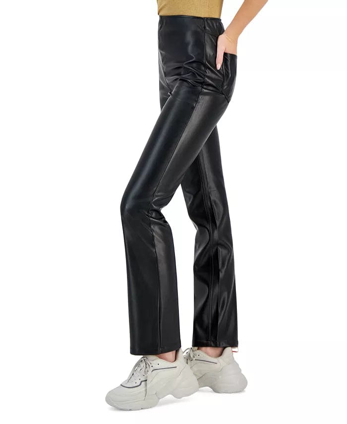 TINSELTOWN Womens Bottoms TINSELTOWN - Faux Leather High-Rise Pull-on Pants