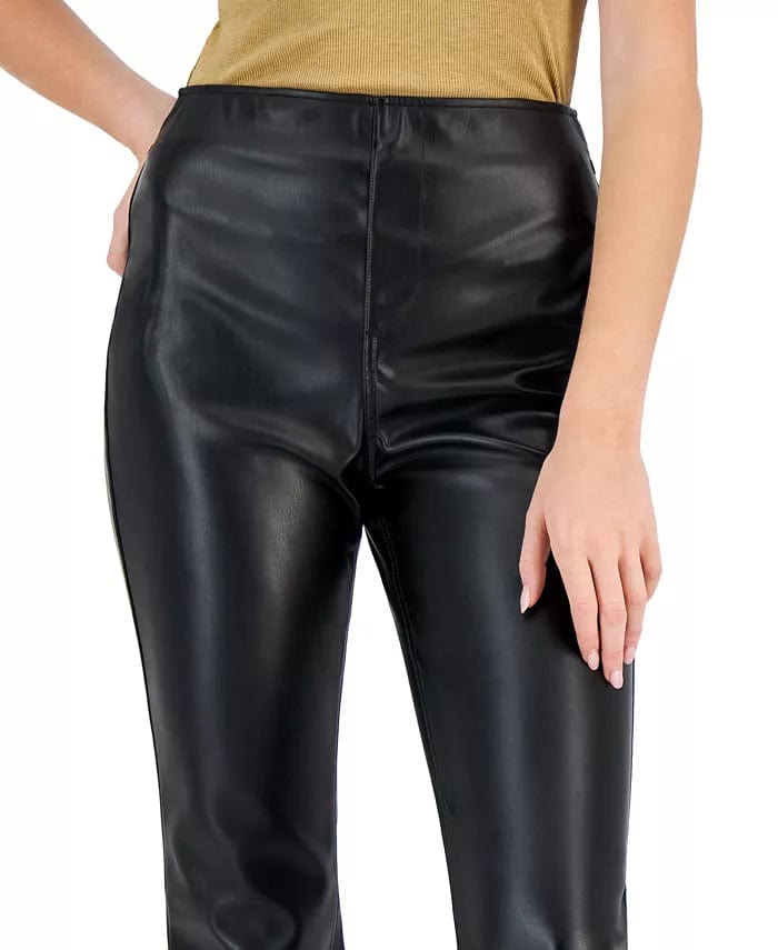 TINSELTOWN Womens Bottoms TINSELTOWN - Faux Leather High-Rise Pull-on Pants