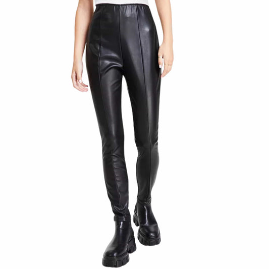 TINSELTOWN Womens Bottoms XS / Black / 25 TINSELTOWN - Faux Leather High-Rise Skinny Pants