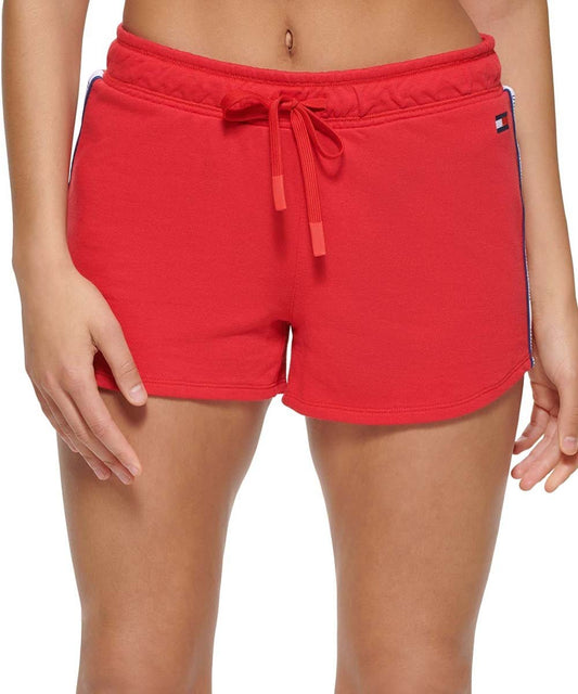 TOMMY HILFIGER Womens Bottoms L / red TOMMY HILFIGER - Sport Logo Terry Shorts