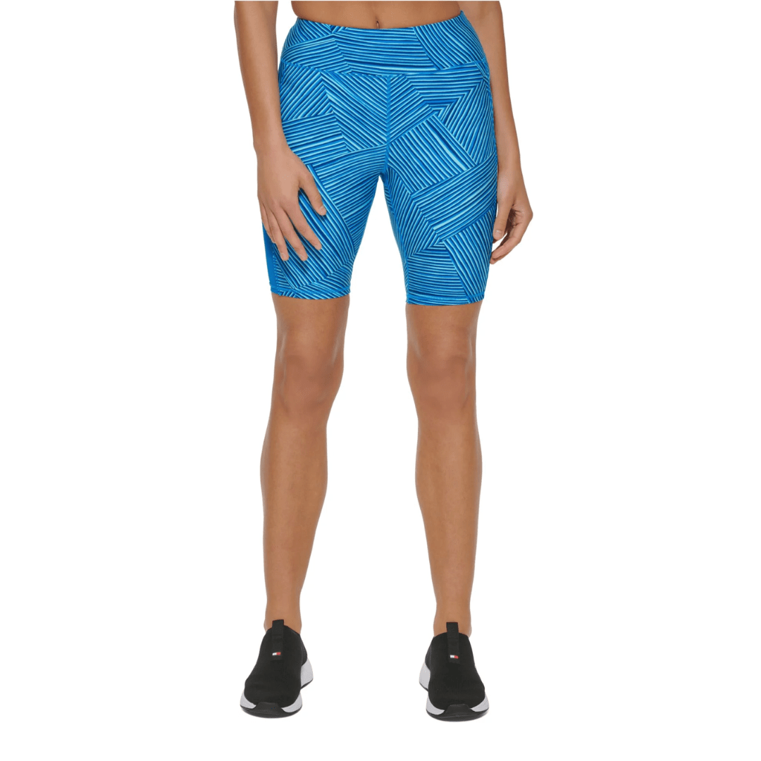 TOMMY HILFIGER Womens Bottoms TOMMY HILFIGER - Sport Women's Printed High Rise Compression Bike Shorts