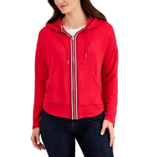 Tommy Hilfiger Women's Zip Neck Pullover Sweatshirt - Macy's