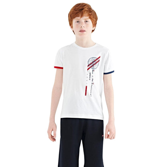 TOMMY LIFE Boys Tops TOMMY LIFE - Walk To The Challenge Graphic Printed T-Shirt