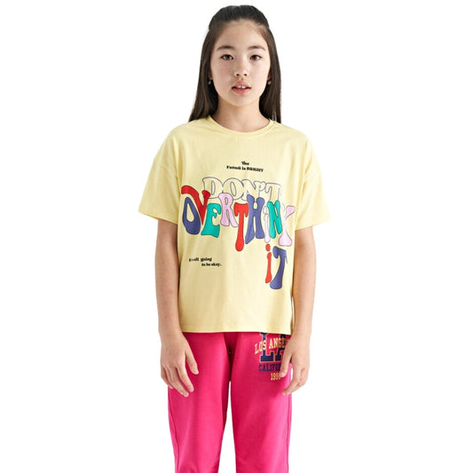 TOMMY LIFE Girls Tops S / Yellow TOMMY LIFE - Don't Over Think It T-Shirt