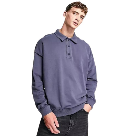 TOPMAN Mens Tops TOPMAN - Oversized Polo With Exposed Seams