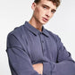 TOPMAN Mens Tops TOPMAN - Oversized Polo With Exposed Seams