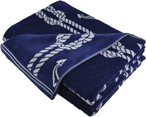 TRIDENT Towels Blue TRIDENT - Jacquard Weave Beach Towels