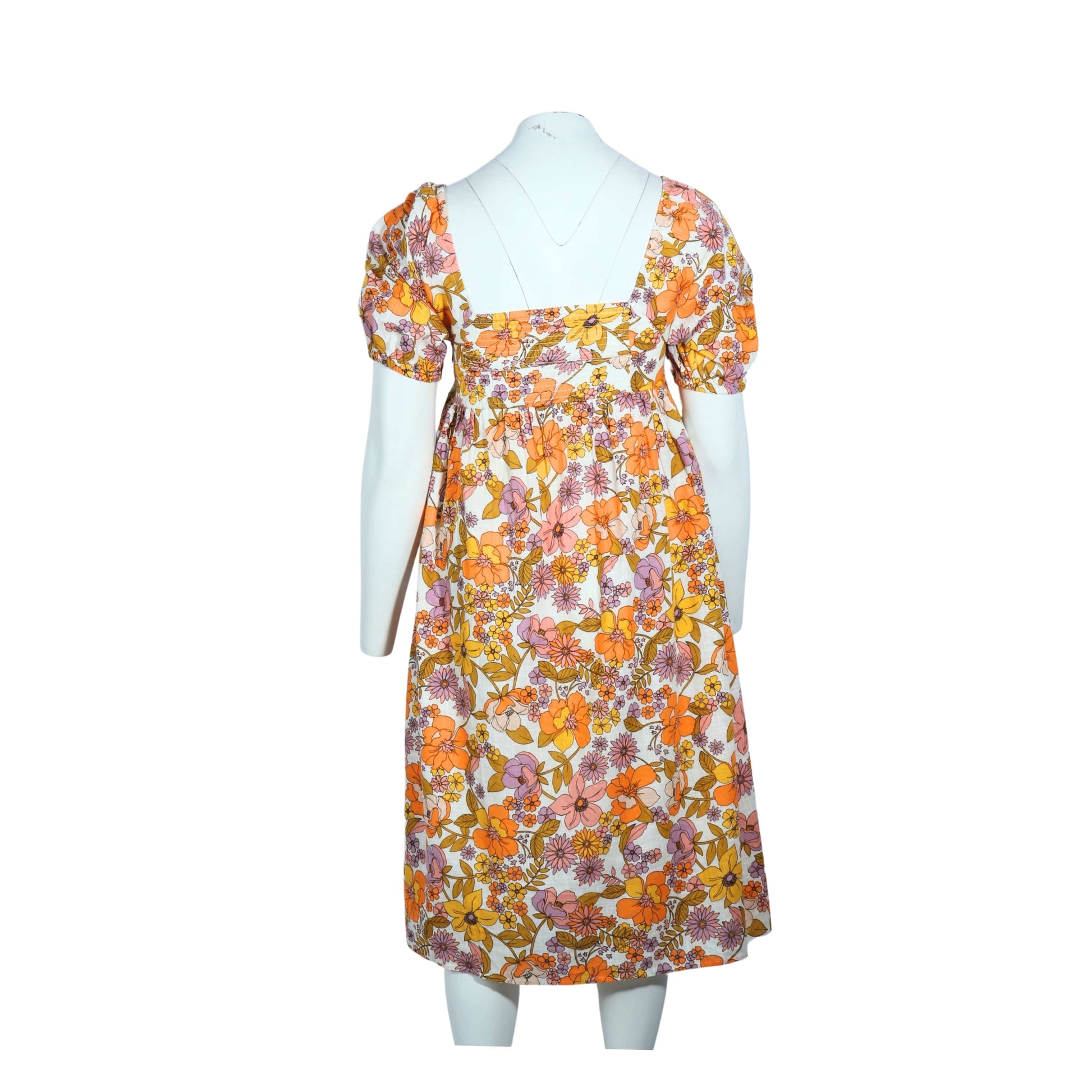 TU WOMAN Womens Dress Petite L / Multi-Color TU WOMAN - Square Neckline Midi Dress