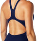 TYR Womens Swimwear XS / Navy TYR -  Solid Durafast Maxback Swim Suit