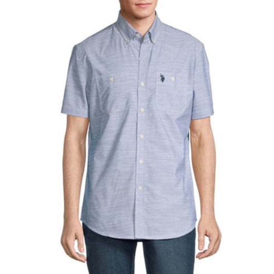 U.S. POLO ASSN. Mens Tops XXL / Blue U.S. POLO ASSN.- Classic Fit Short Sleeve Button-Down Shirt