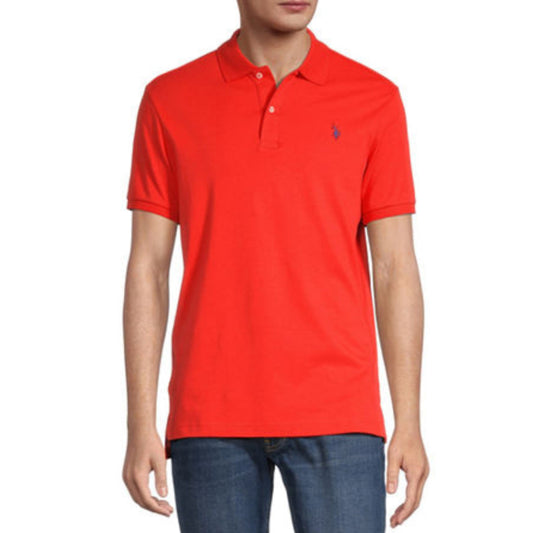 U.S. POLO ASSN. Mens Tops M / Orange U.S. POLO ASSN. -  Mens Classic Fit Short Sleeve Polo Shirt