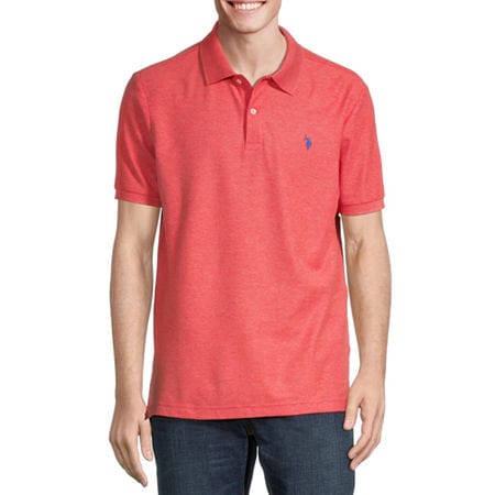 U.S. POLO ASSN. Mens Tops S / Coral U.S. POLO ASSN. -  Mens Classic Fit Short Sleeve Polo Shirt